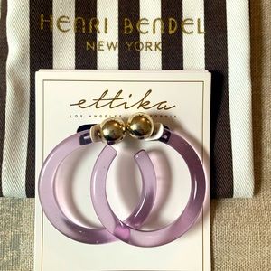 Henri Bender Ettika violet lucite hoops